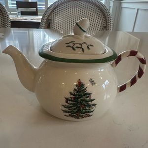 SPODE Candy Cane Collection Tea Kettle